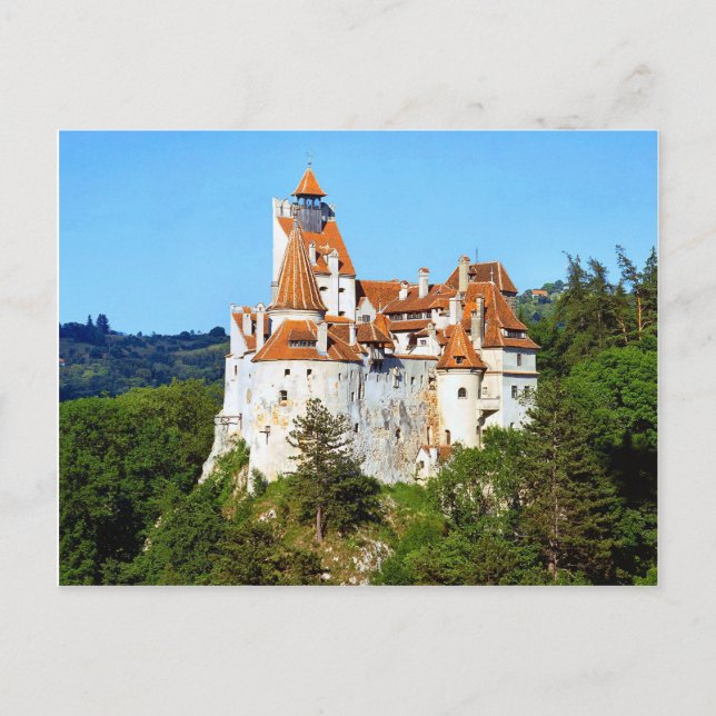 Carte Postale Château de Dracula, Bran, Transylvanie (Devant)
