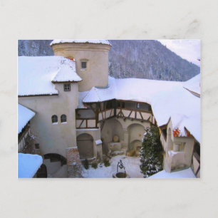 Carte Postale Château de Dracula, Bran, Transylvanie, hiver