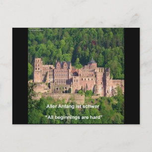 Carte Postale Château de Heidelberg En allemand & dicton alleman