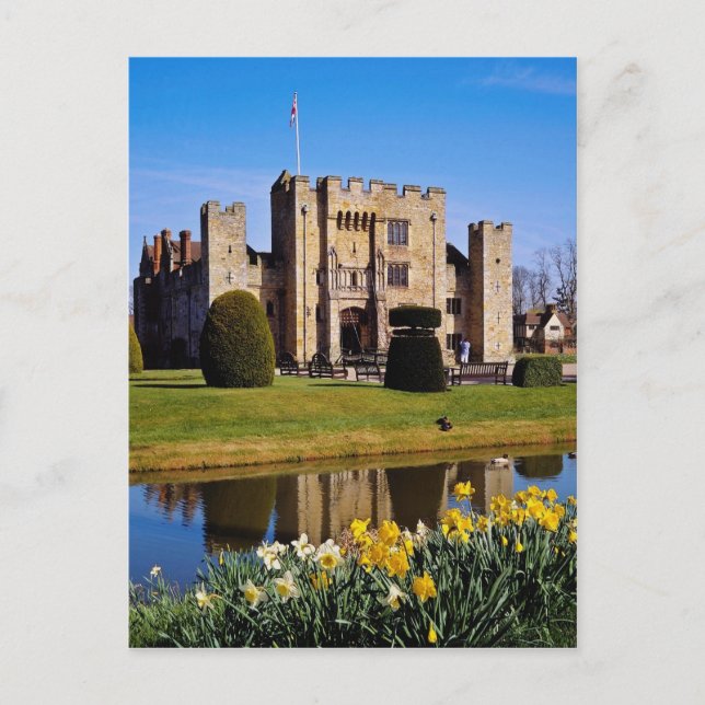 Carte Postale Château de Hever, fleurs de Kent (Devant)