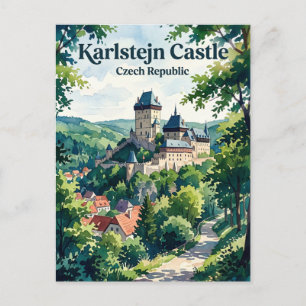 Carte Postale Château de Karlštejn République tchèque