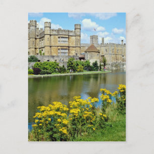 Carte Postale Château de Leeds, Kent, fleurs d'Angleterre