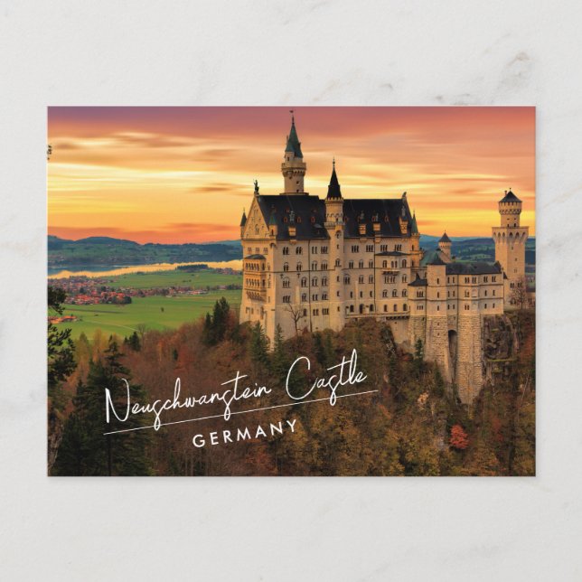 Carte Postale Château de Neuschwanstein Allemagne (Devant)