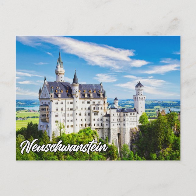 Carte Postale Château de Neuschwanstein, Allemagne (Devant)