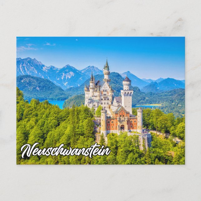 Carte Postale Château de Neuschwanstein, Allemagne (Devant)