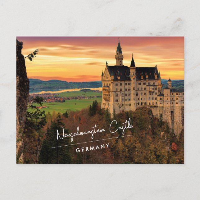 Carte Postale Château de Neuschwanstein Allemagne (Devant)