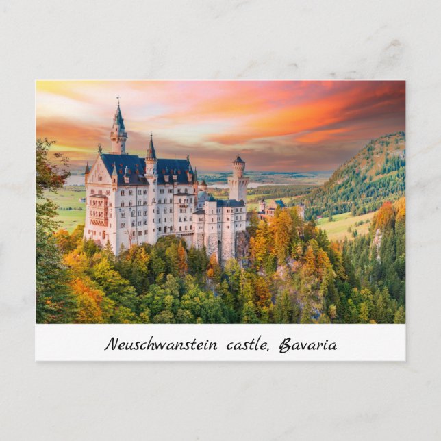 Carte Postale château de Neuschwanstein, Bavière  (Devant)