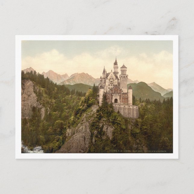 Carte Postale Château de Neuschwanstein, Bavière, Allemagne (Devant)
