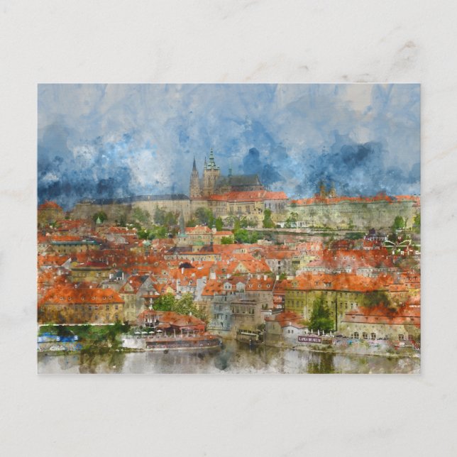 Carte Postale Château de Prague en République Tchèque (Devant)