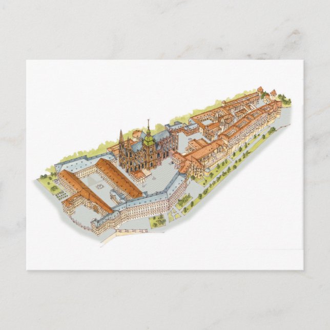 Carte Postale Château de Prague. République tchèque de Prague (Devant)