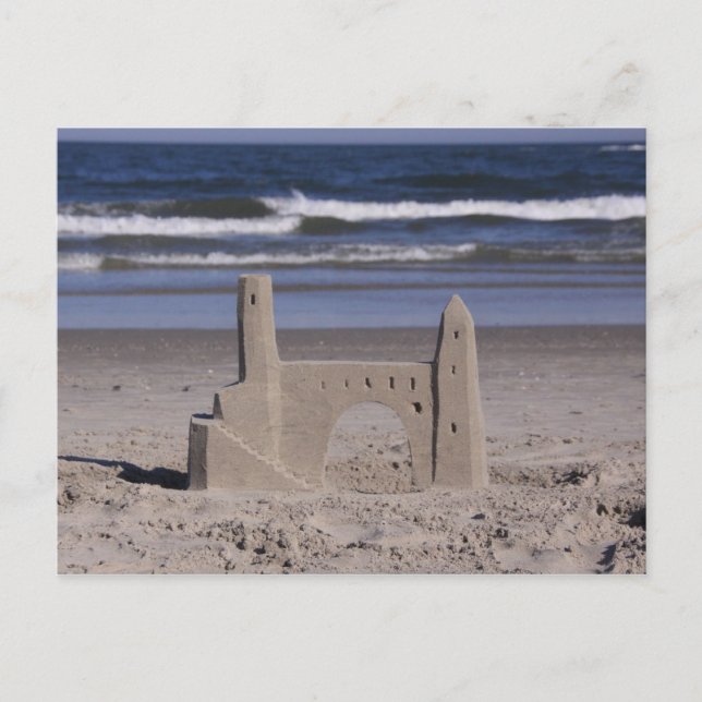 Carte Postale château de sable, océan city (Devant)