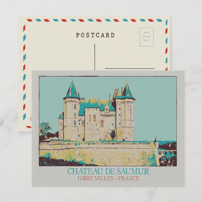 Carte Postale Château de Saumur en Loire, France (Devant / Derrière)