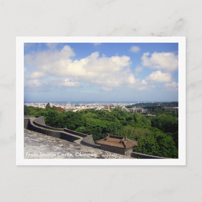 Carte Postale © Château de Shurijo/ Salutations d'Okinawa, Japon (Devant)