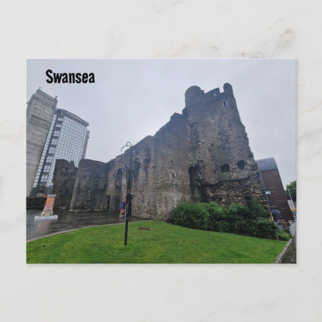 Carte Postale Château de Swansea / Castell Abertawe (Devant)
