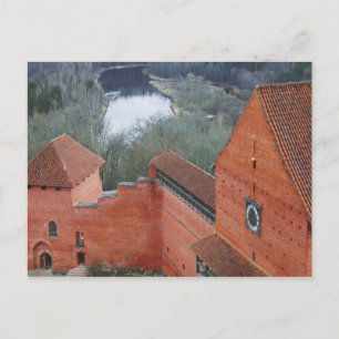 Carte Postale Château de Turaida par rivière Gauja, Sigulda, Let