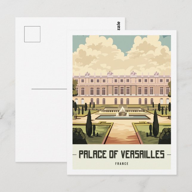 Carte Postale Château de Versailles Paris France Lieu de voyage (Devant / Derrière)