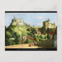 Château de Windsor Watercolor Painting Postcard !