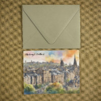 Château d'Écosse Édimbourg Aquarelle Voyage