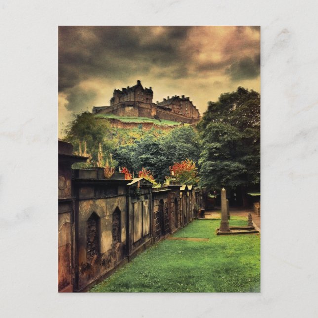 Carte Postale Château d'Edimbourg - style antique (Devant)