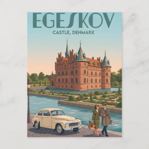 Carte Postale Château d'Egeskov Danemark Conte de fées Renaissan