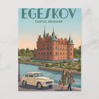 Carte Postale Château d'Egeskov Danemark Conte de fées Renaissan