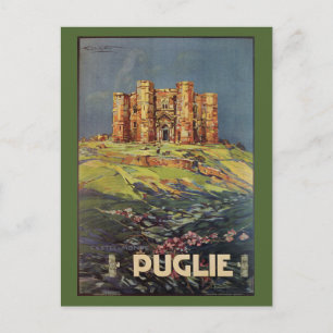 Carte Postale Château des Pouilles del Monte vintage Voyage en I