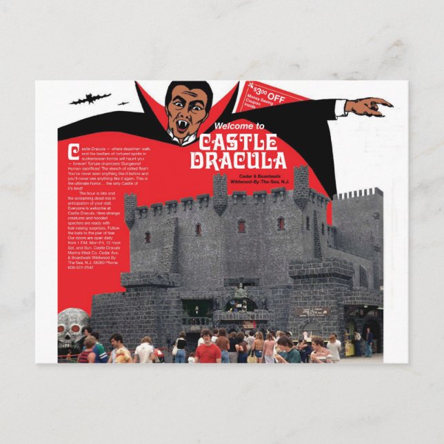 Carte Postale Château Dracula à Wildwood, New Jersey (Devant)
