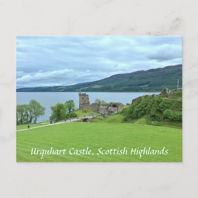 Carte Postale Château d'Urquhart surplombant le Loch Ness dans l (Devant)