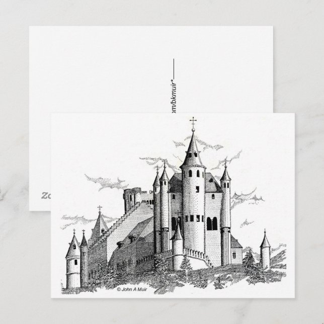 Carte postale - Château espagnol (Devant / Derrière)