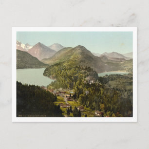 Carte Postale Château et Alpes Hohenschwangau, Bavière, Allemagn