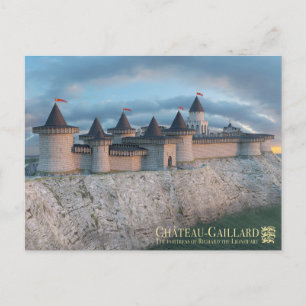 Carte Postale Château-Gaillard, at the sunrise