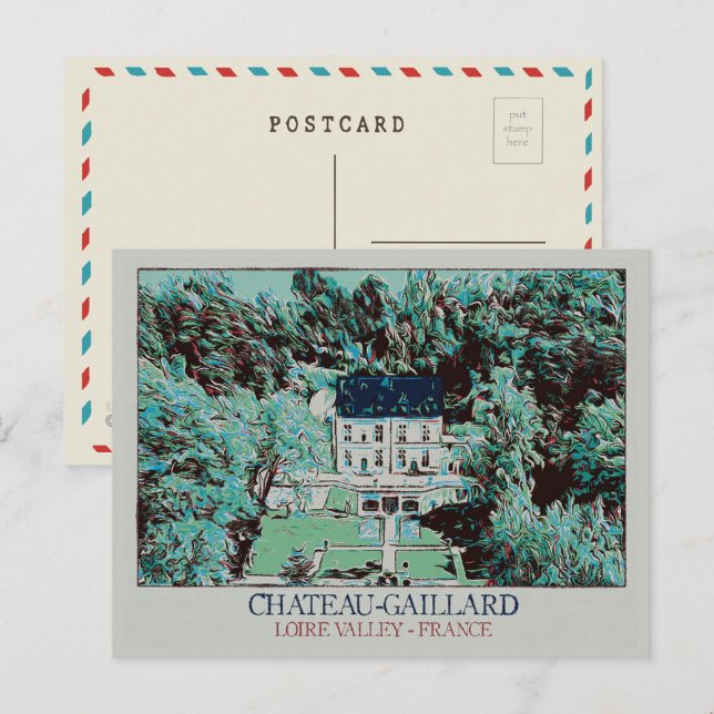 Carte Postale Château-Gaillard dans la vallée de la Loire, Franc (Devant / Derrière)