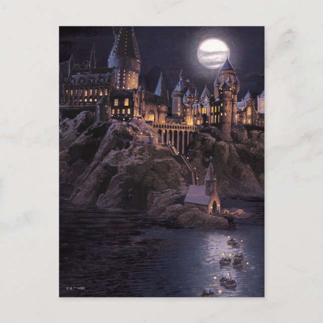Carte Postale Château Harry Potter | Grand lac à Hogwarts (Devant)