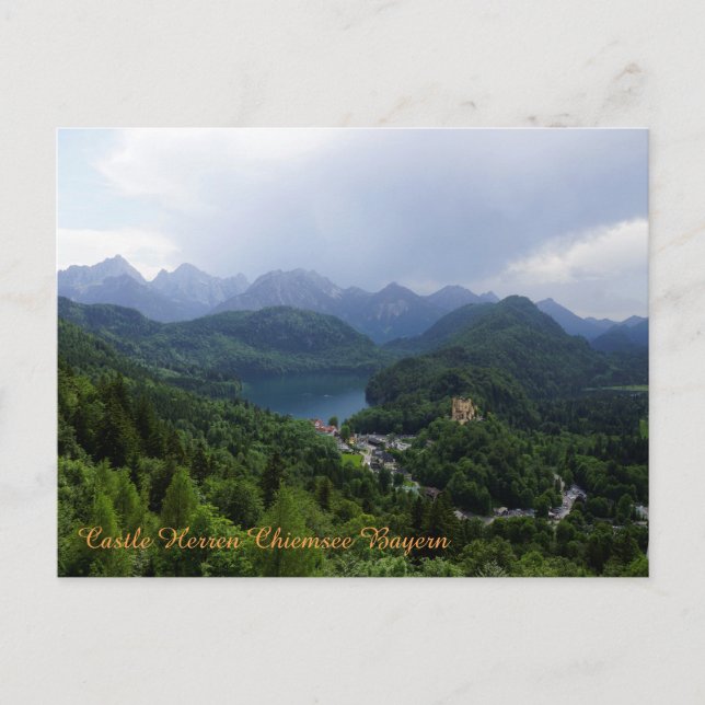 Carte Postale Château Herren Chiemsee Bavière (Devant)
