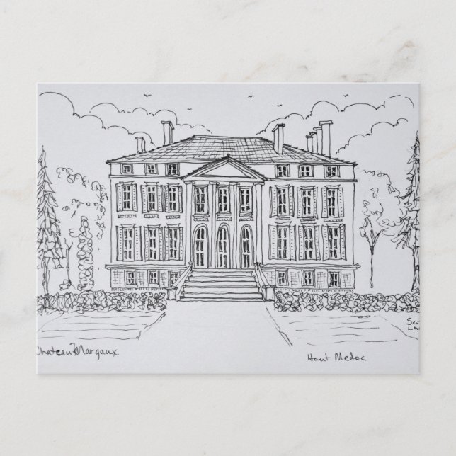 Carte Postale Château Margaux | Bordeaux, France (Devant)