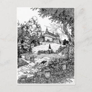Carte Postale Château Sur La Colline