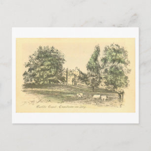 Carte Postale Château Vintage Grant, Grantown-on-Spey, Écosse,