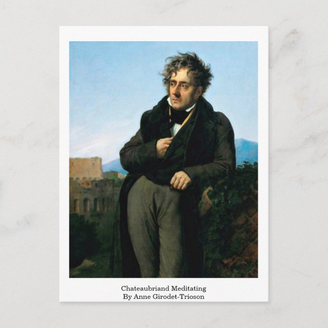 Carte Postale Chateaubriand Méditation Par Anne Girodet-Trioson (Devant)