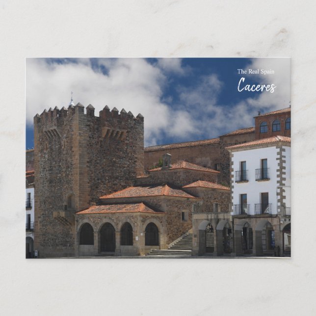 Carte Postale Châteaux de Caceres, Espagne (Devant)