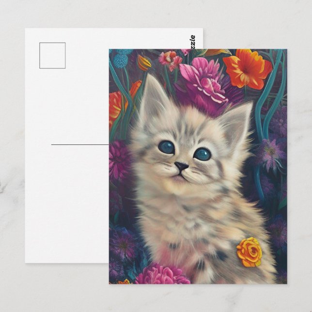 Carte Postale Chatons adorables 9 (Devant / Derrière)