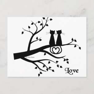 Carte Postale Chats amoureux