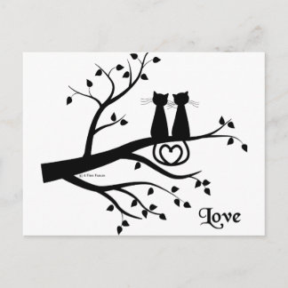 Carte Postale Chats amoureux