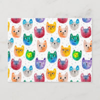 Chats aquarelles et amis