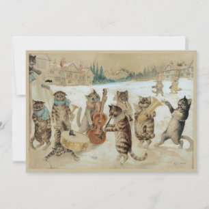 Carte postale Chats Carol Singing