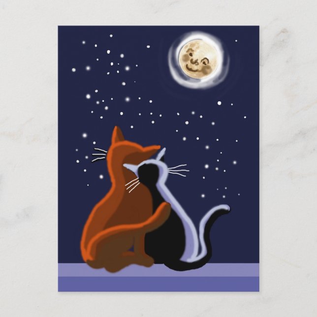 Carte Postale Chats d'amour (Devant)
