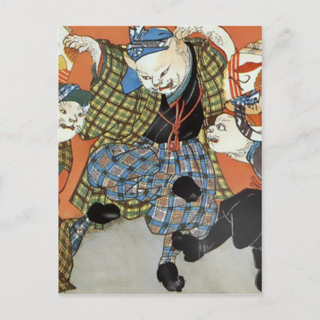 Carte postale Chats dansants (Devant)