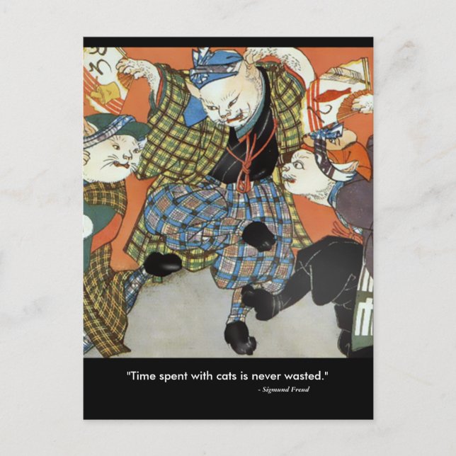 Carte postale Chats dansants (Devant)