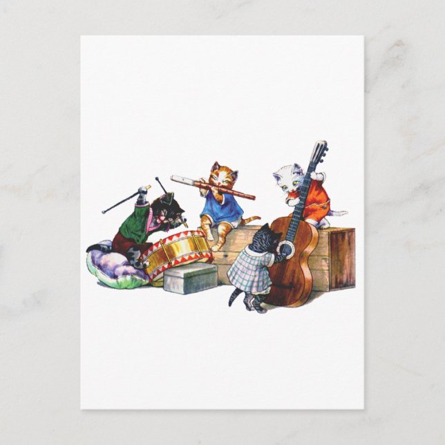 Carte Postale Chats de jazz (Devant)