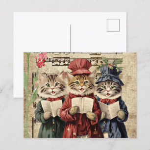 Carte Postale Chats de Noël
