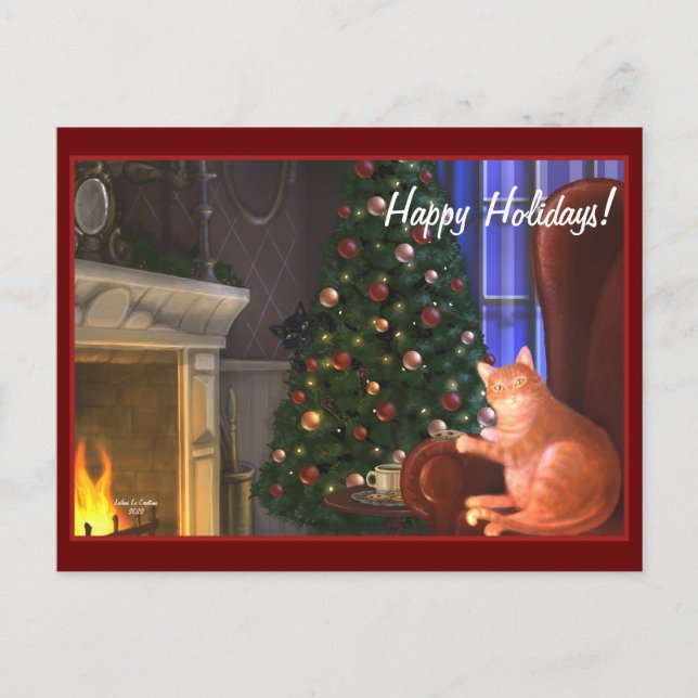 Carte postale Chats de vacances (Devant)